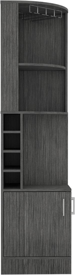 Seattle Bar Cabinet, Eight Bottle Cubbies, Two Large Open Shelves