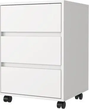 Vienna Three Drawers Filing Cabinet,  Roller Blade Glide