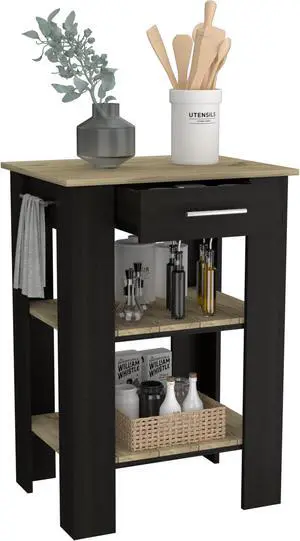 Brooklyn 23 Kitchen Island with Towel Rack and Drawer