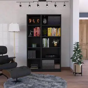 Sunnyside 2 Piece Living Room Set with 2 Bookcases, Black