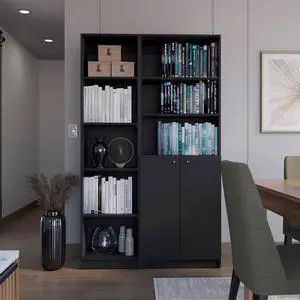 Drexel 2 Piece Living Room Set with 2 Bookcases, Black