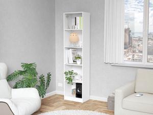 Sutton Slim Bookcase with Modern 5-Shelf Design