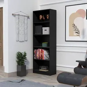 Sutton 4 Shelves Bookcase with Modern Storage Shelves