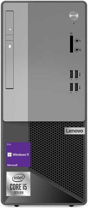 Lenovo V50t Gen 2 Business Tower Desktop, Intel Core i5-10400, 16GB RAM DDR4, 512GB SSD + 1TB HDD, DVD-RW, HDMI, RJ-45, Display Port, Windows 11 Pro, Black