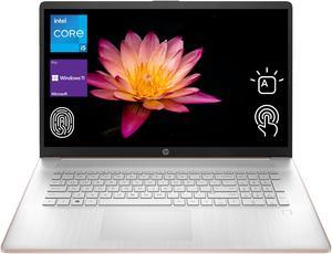 HP Essential 17t Business Laptop, 17.3" HD+ Touchscreen, Intel Core i5-1335U, 64GB RAM, 2TB SSD + 2TB HDD, Webcam, FP Reader, Backlit KB, HDMI, Wi-Fi 6, Windows 11 Pro, Pale Rose Gold