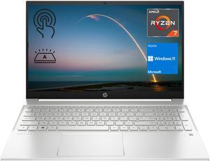 HP Pavilion 15z Laptop, 15.6" FHD Touchscreen, AMD Ryzen 7 7730U, 16GB RAM, 1TB SSD, Webcam, HDMI, Backlit Keyboard, Fingerprint Reader, Wi-Fi 6, Windows 11 Home, White