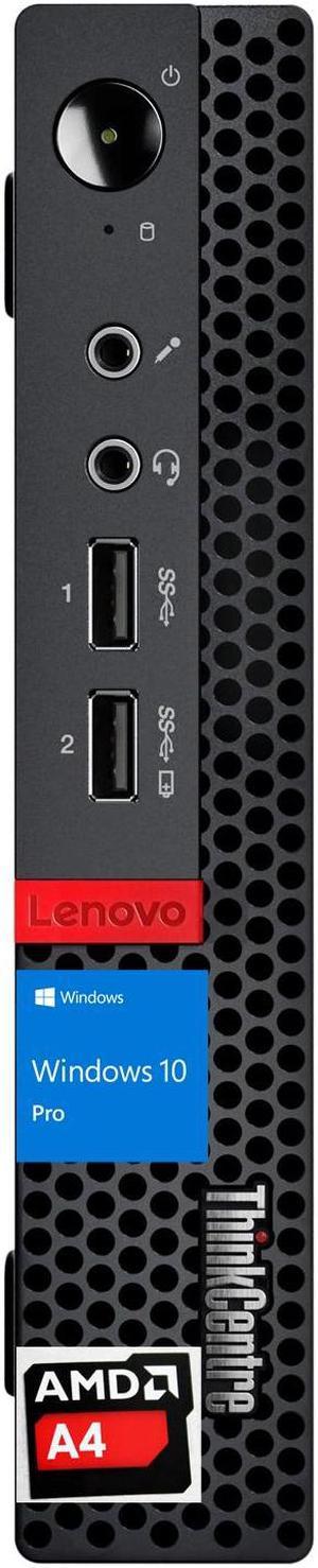 Lenovo ThinkCentre M625q Mini Form Factor Business Desktop, AMD Dual-Core Processor, 16GB RAM, 512GB SSD, Display Ports, RJ-45, No Wi-Fi, Multiple USB Ports, Windows 10 Pro, Black
