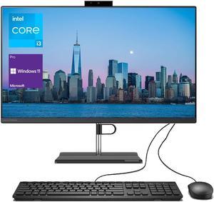 Lenovo V30a Business All-in-One Desktop PC, 21.5" FHD Display, Intel Core i3-1115G4, 8GB RAM, 256GB SSD, DVD-RW, Wired KB & Mouse, Wi-Fi, Windows 11 Pro, Black