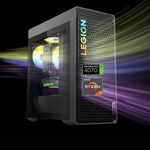 LENOVO Legion T5 Gaming Desktop, AMD Ryzen 7 7700, GeForce RTX 4070, 64GB DDR5 RAM, 2TB SSD, Wired KB & Mouse, DP Port, HDMI, RJ45, Wi-Fi 6, Windows 11 Home