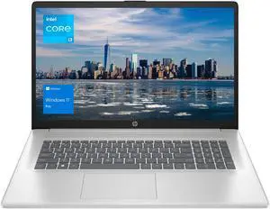 HP Essential 17.3" FHD Business Laptop, Intel Core i3-1215U, 32GB RAM, 1TB PCIe SSD, Numeric Keypad, Webcam, Wi-Fi, HDMI, Windows 11 Pro, Silver