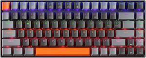 Machenike K500A 75% Mechanical Keyboard, 84 Keys Compact Gaming Wired Keyboard, Hot Swappable Tactile Brown Switch, Rainbow LED Backlit, PBT Keycaps, Light Grey