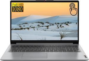 Lenovo IdeaPad 1 Laptop, 15.6" FHD Touchscreen, Intel Core i3-1215U Processor, 12GB RAM, 512GB PCIe SSD, SD Card Reader, HDMI, Webcam, Wi-Fi 6, Windows 11 Home, Grey
