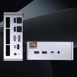 Machcreator Business Mini Desktop, AMD 12-Core Ryzen 9 7940HS, AMD Ryzen AI with Radeon 780M, 64GB DDR5 RAM, 1TB SSD, Support 2-Monitor 4K, HDMI, DP, Type-C, RJ-45, Wi-Fi 6, W11 Pro