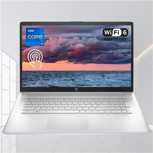 HP Essential 17t-cn300 Laptop, 17.3" HD+ Touchscreen 60Hz, Intel Core i7-1355U, Intel Iris Xe Graphics, 8GB DDR4 RAM, 512GB PCIe M.2 SSD, Wi-Fi 6, Windows 11 Home, Silver