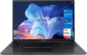 ASUS Vivobook 16 F1605 Laptop, 16" WUXGA Display, Intel Core i7-1355U, 40GB RAM, 1TB SSD, Numeric Keypad, Wi-Fi, Windows 11 Home, Black