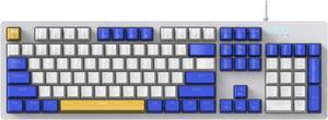 THUNDEROBOT K104 Wired Mechanical Keyboard 100% full-size model with 104 keys, for working & gaming, upgraded hot-swappable socket, Customizable RGB backlit, PBT keycaps, Red switches, Blue whimsy