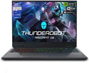 Thunderobot Radiant 16 Gaming Laptop, 16" WQXGA 240Hz,Intel i7-14650HX, GeForce 4060, 16GB RAM, 512GB SSD, Windows 11 Home, Gray