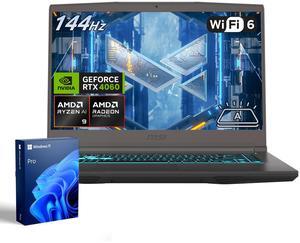 MSI Ultra Thin Pro A15 B8VF VR-Ready AI Gaming Laptop, 15.6" FHD 144Hz, AI AMD Ryzen 9 8945HS, RTX 4060, 32GB DDR5 RAM, 1TB SSD, Cooler Boost & Quiet Under Load, Wi-Fi 6, RJ-45, Windows 11 Pro , Black