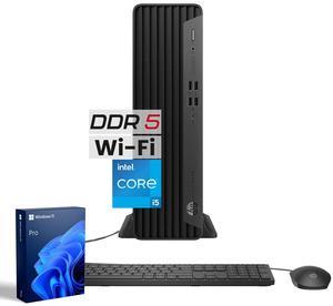 HP Elite 600 Small Form Factor Business Desktop, 13th Gen Intel 14-Core i5-13500, 16GB DDR5 RAM, 256GB SSD, Type-C, HDMI, DP, Wi-Fi, Wired Keyboard and Mouse, Windows 11 Pro, Black