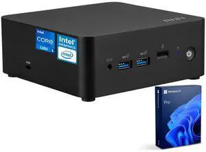 MSI Cubi NUC Business Mini Desktop PC, 10-Core Intel Core 5 120U Processor, 16GB DDR5 RAM, 256GB SSD, Support 4-Monitor 4K, Thunderbolt 4, HDMI, MicroSD Card Reader, Wi-Fi 6, Windows 11 Pro, Black
