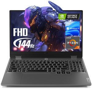 Lenovo LOQ 15.6" FHD 144Hz Gaming Laptop, AMD Ryzen 7 7435HS, NVIDIA GeForce RTX 4070, 16GB DDR5 RAM, 1TB SSD, RJ-45, Backlit KB, Wi-Fi 6, Windows 11 Home, Grey
