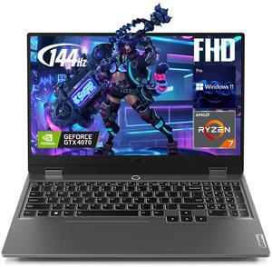 Lenovo LOQ 15.6" FHD 144Hz Premium Gaming Laptop, AMD Ryzen 7 7435HS, NVIDIA GeForce RTX 4070, 64GB DDR5 RAM, 2TB SSD, RJ-45, Backlit KB, Wi-Fi 6, Windows 11 Pro, Grey