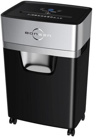 BONSEN Heavy-Duty 16-Sheet Shredder, 60-Min Cross-Cut, Shreds CDs, Low-Noise (60dB), 5.3-Gal Bin, Anti-Jam, Perfect for Home & Office