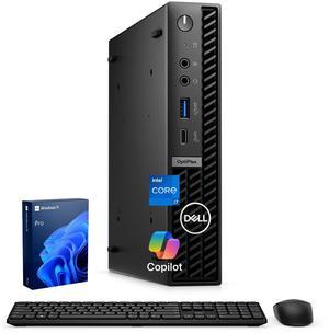 Dell OptiPlex Micro Plus 7020 Mini Business Desktop, 14th Gen Intel 20-Core i7-14700, 16GB DDR5 RAM, 512GB SSD, DP Port, Wireless Keyboard and Mouse, Wi-Fi 6, Windows 11 Pro with AI Copilot, Black
