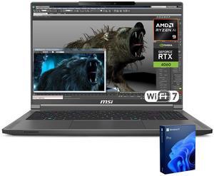 MSI Creator 16 Copilot Business Laptop, 16" WQXGA 240Hz, AMD Ryzen AI 9 365, GeForce RTX 4060, 32GB RAM, 2TB + 2TB SSD, Creativity With AI Studio, Wi-Fi 7, Win 11 P, Grey