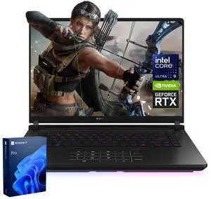 ASUS ROG Strix SCAR Ultra 9 RTX 5090 Gaming Laptop, 16" WQXGA 240Hz, Intel Core Ultra 9 275HX, NVIDIA GeForce RTX 5090, 64GB DDR5 RAM, 2TB SSD, Wi-Fi 7, RGB Backlit Keyboard, Window 11 Pro, Black