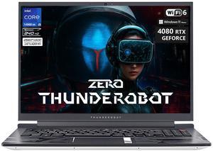 Thunderobot ZERO 16 Gaming Laptop, 16" WQXGA 240Hz, Intel Core i9-14900HX, GeForce RTX 4080, 32GB DDR5 RAM, 1TB SSD, RGB Backlit Keyboard, Wi-Fi 6, Win 11 Home, White