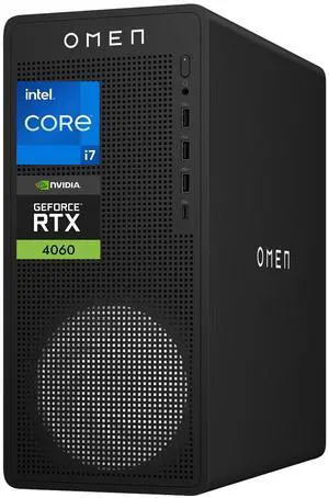 HP OMEN 16L i7 Gaming Tower Desktop, Intel Core i7-14700F, NVIDIA GeForce RTX 4060, 16GB DDR5 RAM, 1TB SSD, DP, RJ-45, Wi-Fi 6, Windows 11 Home, Black