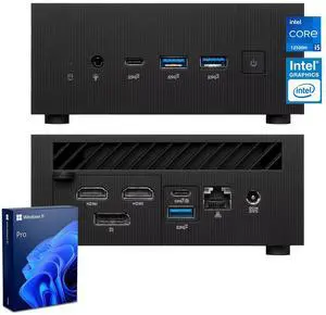 ASUS ExpertCenter PN64 Mini Business Desktop, Intel Core i5-12500H, 32GB DDR5, 1TB SSD, 4K Quad Display Support, HDMI/DP/USB-C, Wi-Fi 6E, Windows 11 Pro, Black
