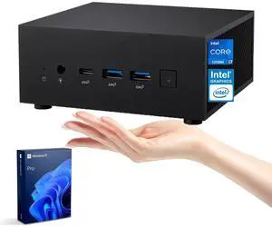 ASUS ExpertCenter PN64 Mini Business Desktop, Intel Core i7-12700H, 32GB DDR5, 1TB SSD, 4K Quad Display Support, HDMI/DP/USB-C, Wi-Fi 6E, Windows 11 Pro, Black