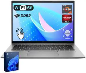 HP ZBook Business Laptop, 14" FHD+ 1920 x 1200 Touchscreen, AMD Ryzen 7 8840HS, 64GB DDR5, 1TB SSD, Fingerprint, Backlit, Webcam, Wi-Fi 6E, Win 11 Pro