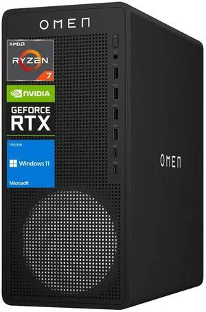 HP OMEN 16L RTX 5060 Gaming Desktop, AMD Ryzen 7 8700F, NVIDIA RTX 5060,16GB DDR5 RAM, 1TB SSD, DP, RJ-45, Wi-Fi 6, W11 Home, Black