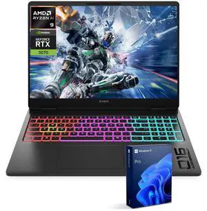HP OMEN MAX 16 2025 CES Awarded Pro Gaming Laptop  16" 2.5K(2560*1600) 240Hz, AMD Ryzen AI 9 HX 375(Beats Intel i9), NVIDIA RTX 5070, 32GB DDR5, 1TB SSD, RGB Backlit Keyboard, Wi-Fi 7, Win11 Pro