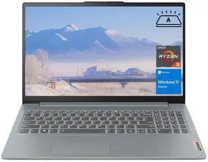 Lenovo IdeaPad Slim 3 Laptop, 15.6" FHD Display, AMD Ryzen 5 5625U, 16GB RAM, 512GB SSD, Backlit KB, SD Card Reader, Webcam, HDMI, Wi-Fi 6, Windows 11 Home, Grey