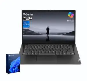 Lenovo V-Series V14 G4 Business Laptop, 14" FHD, Intel Core i7-1355U, 16GB RAM, 1TB SSD, Webcam with Privacy Shutter, Wi-Fi 6, HDMI, Windows 11 Pro, Black