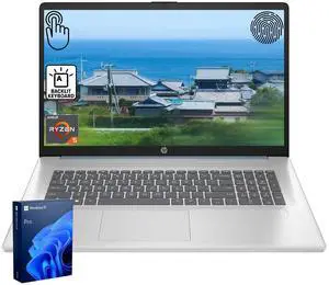 HP 17.3" Touch Business Laptop, 17.3" HD+ Touchscreen, AMD Ryzen 5 7430U, 16GB RAM, 512GB PCIe SSD, Backlit Keyboard, Fingerprint Reader, Webcam, HDMI, Wi-Fi 6, Windows 11 Pro, Blue HP 17.3" Touch Business Laptop, 17.3" HD+ Touchscreen, AMD Ryzen 5 7430U, 16GB RAM, 512GB PCIe SSD, Backlit Keyboard, Fingerprint Reader, Webcam, HDMI, Wi-Fi 6, Windows 11 Pro, Blue