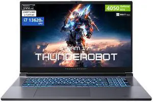 Thunderobot Storm 17 Gaming Laptop, 17.3" FHD 144Hz,  Core i7-13620H, GeForce RTX 4050, 64GB RAM, 1TB SSD, RGB Keyboard, Win 11 Home