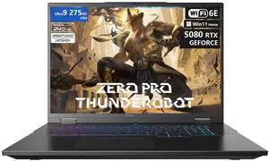 THUNDEROBOT Zero 18 Pro Laptop, 18" QHD+, 240Hz Hummingbird Display, Intel Ultra 9 275HX, GeForce RTX 5080, 32GB DDR5 RAM, 2TB SSD, Wi-Fi 6E