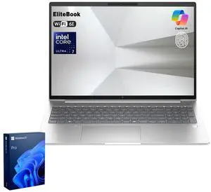 HP Elitebook 660 G11 Business Copilot AI Laptop, 16" FHD+, Intel Core Ultra 7 165U vPro, 32GB DDR5, 1TB SSD, Wi-Fi 6E, Fingerprint, Win 11 Pro, Silver