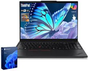 Lenovo ThinkPad E16 Gen 2 Business Laptop, 16" FHD+ Touchscreen 60Hz, AMD Ryzen 5 7535U, 64GB DDR5, 2TB SSD, Wi-Fi 6, Windows 11 Pro, Black