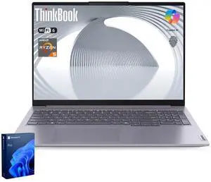 Lenovo ThinkBook 16 Business Laptop, 16 FHD+, AMD Ryzen 5 7533HS, 32GB DDR5, 1TB SSD, Wi-Fi 6, Fingerprint, SD Card Reader, , Windows 11 Pro, Grey Lenovo ThinkBook 16 Business Laptop, 16 FHD+, AMD Ryzen 5 7533HS, 32GB DDR5, 1TB SSD, Wi-Fi 6, Fingerprint, SD Card Reader, , Windows 11 Pro, Grey