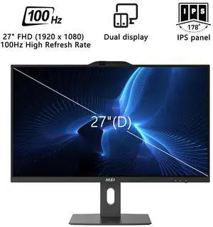 MSI PRO Business All-in-One Desktop, 27" IPS FHD 100Hz, Intel Core i5-14400, 16GB DDR5, 512GB SSD, Wi-Fi 6E, Wireless KB & Mouse, Windows 11 Pro, Black MSI PRO Business All-in-One Desktop, 27" IPS FHD 100Hz, Intel Core i5-14400, 16GB DDR5, 512GB SSD, Wi-Fi 6E, Wireless KB & Mouse, Windows 11 Pro, Black