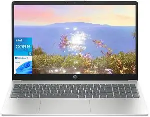 HP 15.6" HD Laptop, Intel Core i5-1235U, 8GB RAM, 256GB SSD, Webcam, HDMI, Wi-Fi 6, Windows 11 Home, Silver