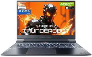 Thunderobot Storm 16 Gaming Laptop, 15.6" FHD 165Hz,  Core i7-13620H, GeForce RTX 4050, 16GB RAM, 512GB SSD, RGB Keyboard, Win 11 Home