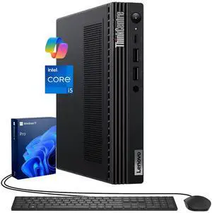 Lenovo ThinkCentre M90q Gen 4 Business Mini Desktop, Intel Core i5-13500, 16GB DDR5, 512GB SSD, 2-Monitor Support 4K, Wired KB & Mouse, Windows 11 Pro, Black Lenovo ThinkCentre M90q Gen 4 Business Mini Desktop, Intel Core i5-13500, 16GB DDR5, 512GB SSD, 2-Monitor Support 4K, Wired KB & Mouse, Windows 11 Pro, Black