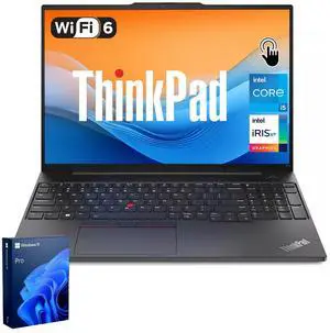 Lenovo ThinkPad E16 Business Laptop, 16" FHD+ Touchscreen, 13th Gen Intel 10-Core i5-1335U, 16GB RAM, 512GB SSD, Fingerprint, Backlit KB, HDMI, 1080p Webcam, Wi-Fi 6, Windows 11 Pro